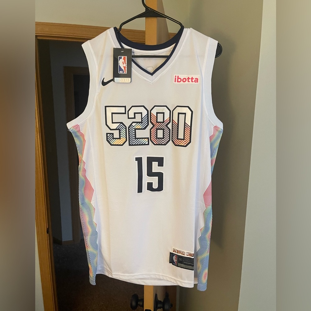 NWT #15 Nikola Jokic Denver Nuggets 24-25 5280 City Jersey. Mens Large. Stitched